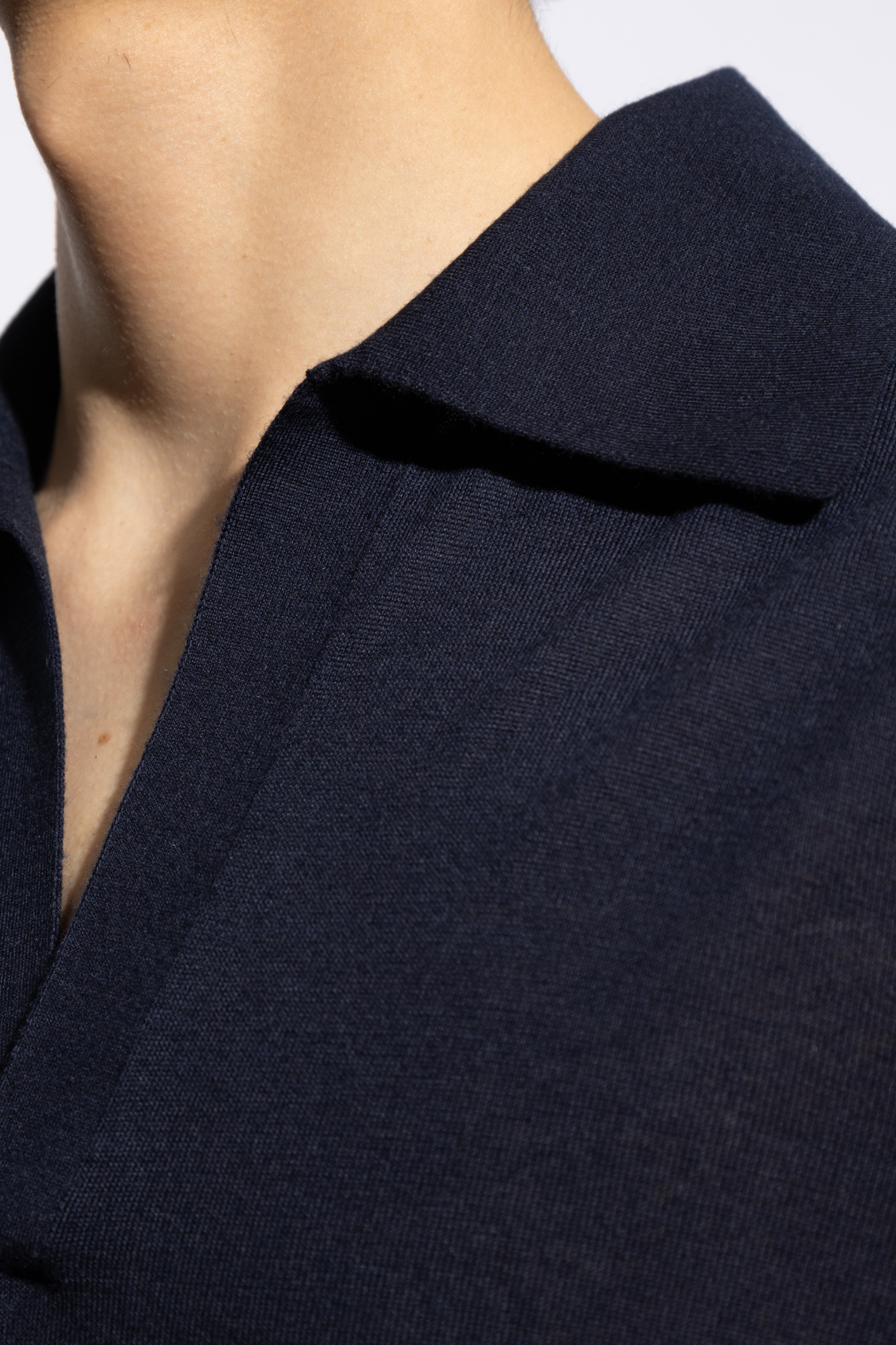 Tシャツ・カットソー BOTTEGA VENETA Midnight Blue Cashmere Polo Shirt Bottega Veneta Cashmere polo - Polo Shirts - BeyondStyle